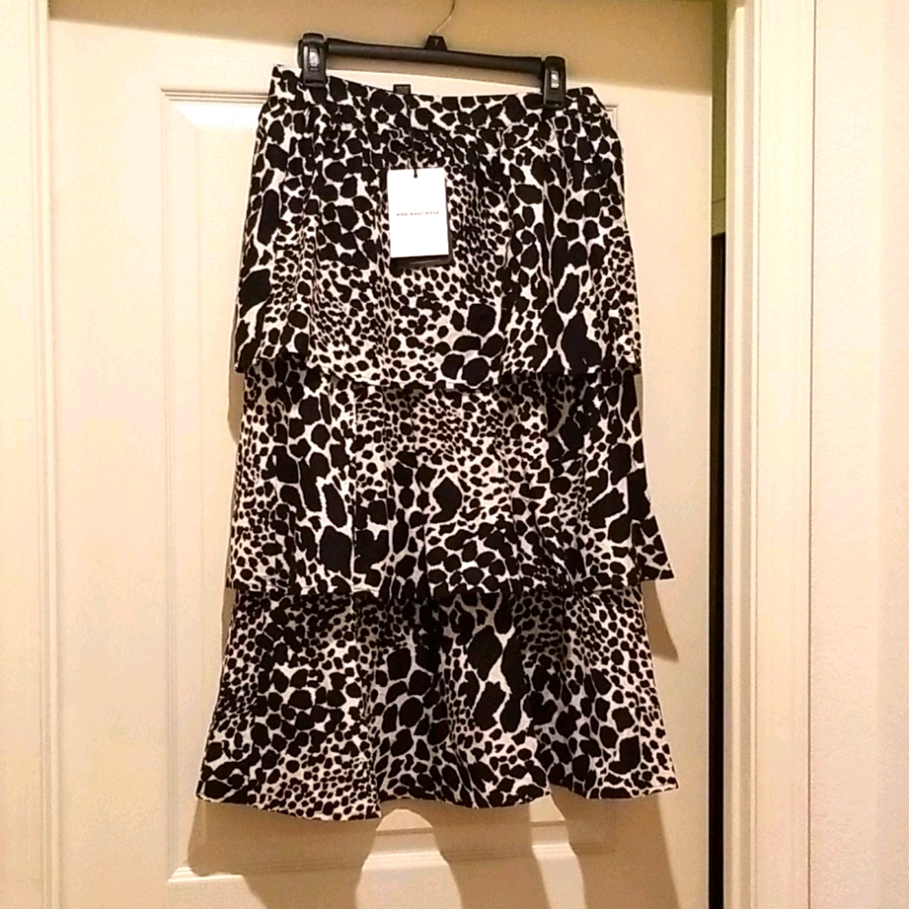 Who what wear   ruffled  layered  skirt